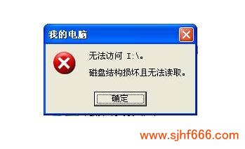 磁盘结构损坏且无法读取